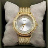 Buy Shop Guess Willow Two Tine Dial Gold Mesh Bracelet Watch For Women - W0836L3 USA Online