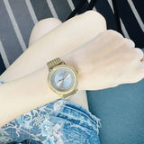 Buy Shop Guess Willow Two Tine Dial Gold Mesh Bracelet Watch For Women - W0836L3 USA Online