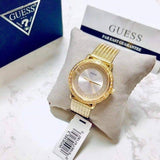 Buy Shop Guess Willow Two Tine Dial Gold Mesh Bracelet Watch For Women - W0836L3 USA Online