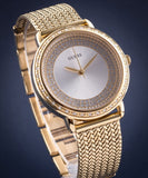 Buy Shop Guess Willow Two Tine Dial Gold Mesh Bracelet Watch For Women - W0836L3 USA Online