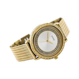 Buy Shop Guess Willow Two Tine Dial Gold Mesh Bracelet Watch For Women - W0836L3 USA Online