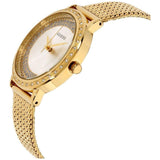 Buy Shop Guess Willow Two Tine Dial Gold Mesh Bracelet Watch For Women - W0836L3 USA Online