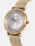 Buy Shop Guess Willow Two Tine Dial Gold Mesh Bracelet Watch For Women - W0836L3 USA Online