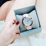 Buy Shop Guess Wonderlust Beige Dial Pink Leather Strap Watch for Women - W1065L1 USA Online