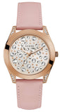 Buy Shop Guess Wonderlust Beige Dial Pink Leather Strap Watch for Women - W1065L1 USA Online