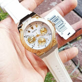 Buy Shop Guess Zena Analog White Dial White Rubber Strap Watch For Women - W1094L1 USA Online
