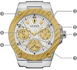 Buy Shop Guess Zena Analog White Dial White Rubber Strap Watch For Women - W1094L1 USA Online