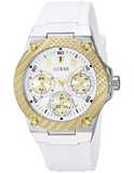 Buy Shop Guess Zena Analog White Dial White Rubber Strap Watch For Women - W1094L1 USA Online
