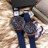 Buy Shop Guess Zena Blue Dial Blue Silicone Strap Watch For Women - W1049L2 USA Online