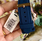 Buy Shop Guess Zena Blue Dial Blue Silicone Strap Watch For Women - W1049L2 USA Online