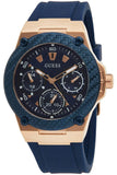 Buy Shop Guess Zena Blue Dial Blue Silicone Strap Watch For Women - W1049L2 USA Online