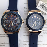 Buy Shop Guess Zena Blue Dial Blue Silicone Strap Watch For Women - W1094L2 USA Online