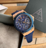 Buy Shop Guess Zena Blue Dial Blue Silicone Strap Watch For Women - W1094L2 USA Online