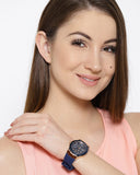 Buy Shop Guess Zena Blue Dial Blue Silicone Strap Watch For Women - W1094L2 USA Online