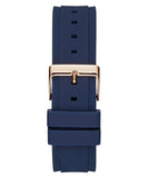 Buy Shop Guess Zena Blue Dial Blue Silicone Strap Watch For Women - W1094L2 USA Online