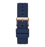 Buy Shop Guess Zena Blue Dial Blue Silicone Strap Watch For Women - W1094L2 USA Online