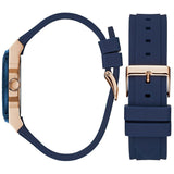 Buy Shop Guess Zena Blue Dial Blue Silicone Strap Watch For Women - W1094L2 USA Online