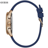 Buy Shop Guess Zena Blue Dial Blue Silicone Strap Watch For Women - W1094L2 USA Online