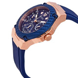 Buy Shop Guess Zena Blue Dial Blue Silicone Strap Watch For Women - W1094L2 USA Online
