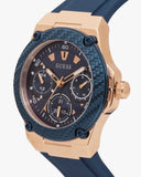 Buy Shop Guess Zena Blue Dial Blue Silicone Strap Watch For Women - W1094L2 USA Online