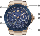 Buy Shop Guess Zena Blue Dial Blue Silicone Strap Watch For Women - W1094L2 USA Online