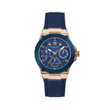 Buy Shop Guess Zena Blue Dial Blue Silicone Strap Watch For Women - W1094L2 USA Online