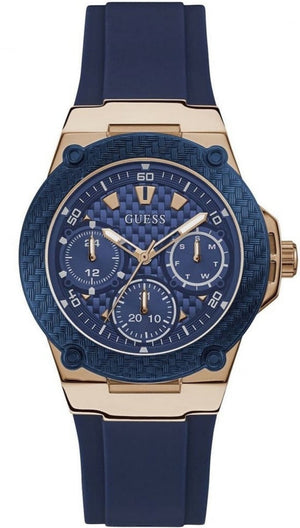 Buy Shop Guess Zena Blue Dial Blue Silicone Strap Watch For Women - W1094L2 USA Online