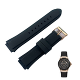 Buy Shop Guess Zena Chronograph Black Dial Black Rubber Strap Watch For Women - W1094L6 USA Online