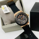 Buy Shop Guess Zena Chronograph Black Dial Black Rubber Strap Watch For Women - W1094L6 USA Online