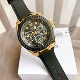 Buy Shop Guess Zena Chronograph Black Dial Black Rubber Strap Watch For Women - W1094L6 USA Online