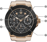 Buy Shop Guess Zena Chronograph Black Dial Black Rubber Strap Watch For Women - W1094L6 USA Online