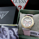 Buy Shop Guess Zena Quartz White Dial Pink Rubber Strap Watch For Women - W1094L4 USA Online