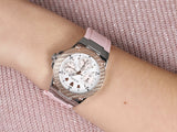 Buy Shop Guess Zena Quartz White Dial Pink Rubber Strap Watch For Women - W1094L4 USA Online