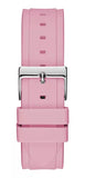 Buy Shop Guess Zena Quartz White Dial Pink Rubber Strap Watch For Women - W1094L4 USA Online