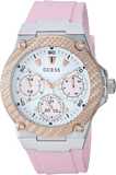 Buy Shop Guess Zena Quartz White Dial Pink Rubber Strap Watch For Women - W1094L4 USA Online
