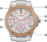 Buy Shop Guess Zena Quartz White Dial Pink Rubber Strap Watch For Women - W1094L4 USA Online