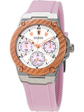 Buy Shop Guess Zena Quartz White Dial Pink Rubber Strap Watch For Women - W1094L4 USA Online