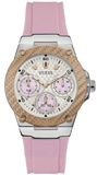 Buy Shop Guess Zena Quartz White Dial Pink Rubber Strap Watch For Women - W1094L4 USA Online
