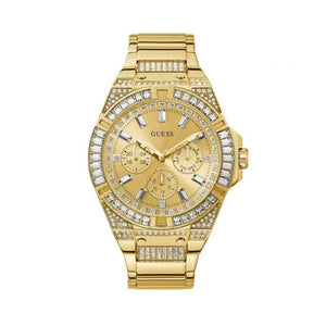 Buy Shop Guess Zeus Diamonds Gold Dial Gold Steel Strap Watch for Men - GW0209G2 USA Online