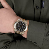 Buy Shop Guess Zeus Chronograph Diamonds Black Dial Black Silicone Strap Watch For Men - GW0208G2 USA Online