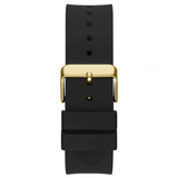 Buy Shop Guess Zeus Chronograph Diamonds Black Dial Black Silicone Strap Watch For Men - GW0208G2 USA Online