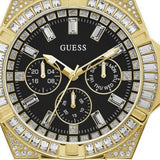 Buy Shop Guess Zeus Chronograph Diamonds Black Dial Black Silicone Strap Watch For Men - GW0208G2 USA Online
