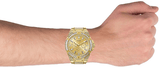 Buy Shop Guess Zeus Diamonds Gold Dial Gold Steel Strap Watch for Men - GW0209G2 USA Online