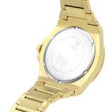 Buy Shop Guess Zeus Diamonds Gold Dial Gold Steel Strap Watch for Men - GW0209G2 USA Online