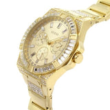 Buy Shop Guess Zeus Diamonds Gold Dial Gold Steel Strap Watch for Men - GW0209G2 USA Online
