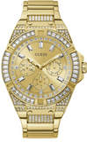 Buy Shop Guess Zeus Diamonds Gold Dial Gold Steel Strap Watch for Men - GW0209G2 USA Online