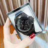 Buy Shop Guess Zeus Multifunction Crystals Black Dial Black Silicone Strap Watch For Men - GW0208G5 USA Online