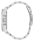 Buy Shop Guess Zeus Multifunction Diamonds Silver Dial Silver Steel Strap Watch for Men - GW0209G1 USA Online