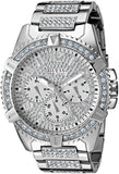 Buy Shop Guess Zeus Multifunction Diamonds Silver Dial Silver Steel Strap Watch for Men - GW0209G1 USA Online