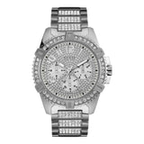 Buy Shop Guess Zeus Multifunction Diamonds Silver Dial Silver Steel Strap Watch for Men - GW0209G1 USA Online